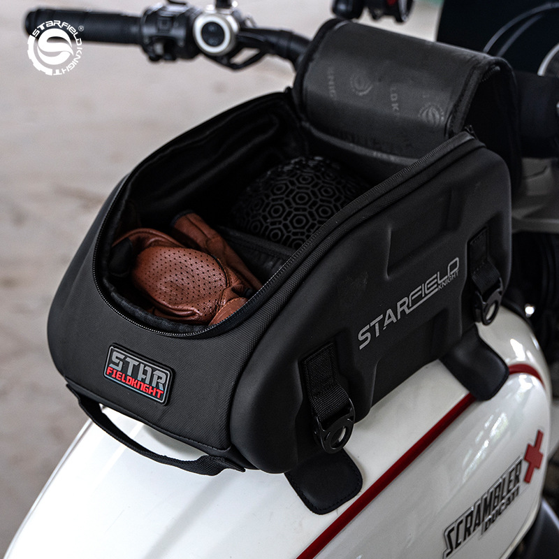 Motorcycle Gear Garage Storage - กระเป๋ามอเตอร์ไซค์อเนกประสงค์ กระเป๋าใส่ถังน้ำมัน กระเป๋าอุปกรณ์ขี่มอเตอร์ไซค์ กระเป๋าหลังเบาะ กระเป๋าท้ายขนาดใหญ่ พร้อมผ้าคลุมกันฝน