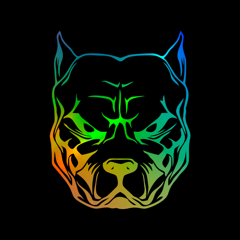 Motorcycle Gear For Dogs - สติกเกอร์ติดมอเตอร์ไซค์ลายสุนัขพิทบูลสติกเกอร์รถสะท้อนแสงสติกเกอร์ไวนิล jdm บนแต่งรถ19*15ซม.