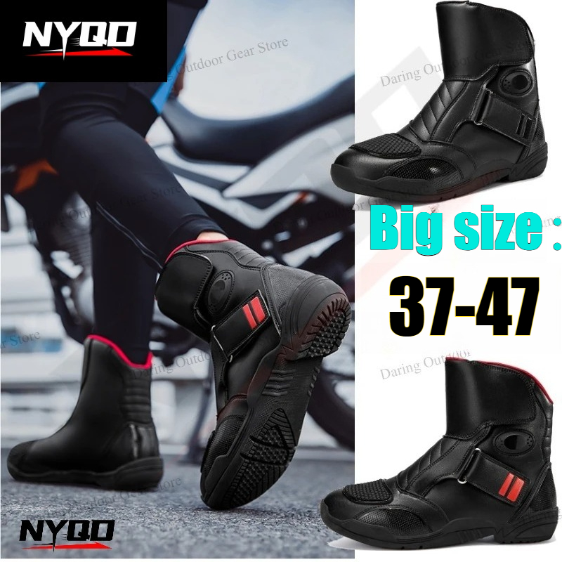 Motorcycle Gear For Plus Size Women - รองเท้าบู๊ทขี่มอเตอร์ไซค์ รองเท้าขี่มอเตอร์ไซค์ ผู้ชาย ผู้หญิง กันน้ำ รองเท้าบู๊ทสั้นสำหรับแข่งรถ