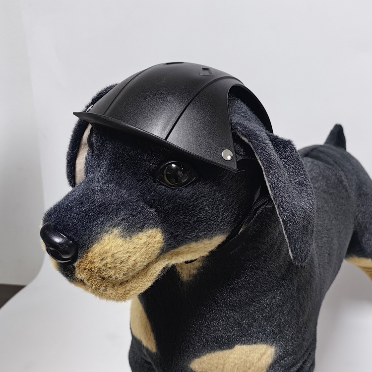 Motorcycle Gear For Dogs - หมวกนิรภัยสำหรับสัตว์เลี้ยงสำหรับสุนัขขนาดใหญ่ สำหรับขี่มอเตอร์ไซค์ หมวกสำหรับกิจกรรมกลางแจ้ง พร้อมช่องสำหรับหู อุปกรณ์ตกแต่งสำหรับสุนัขตำรวจ