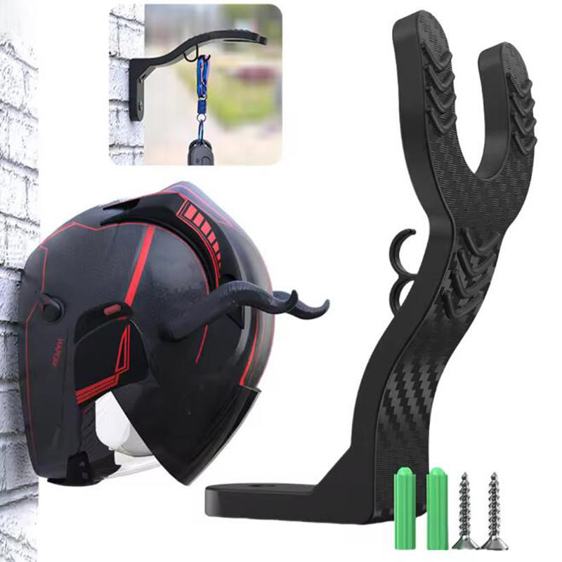 Motorcycle Gear Wall Mount - ตะขอแขวนหมวกกันน็อคมอเตอร์ไซค์ ตะขออเนกประสงค์สำหรับแขวนสัมภาระ เสื้อแจ็คเก็ต ที่แขวนติดผนังสำหรับตู้ครัวและชั้นวางของ