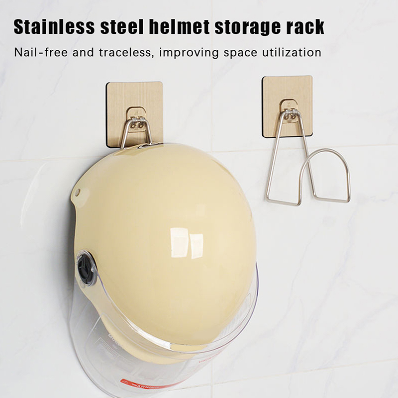 Motorcycle Gear Hanger - ที่แขวนหมวกกันน็อคมอเตอร์ไซค์แบบติดผนัง ที่วางหมวกจักรยานโลหะ สแตนเลส อุปกรณ์นิรภัยจักรยาน ที่แขวนโชว์