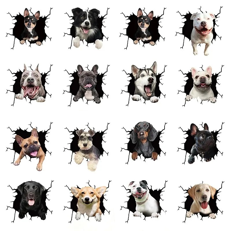 Motorcycle Gear For Dogs - 1 ชิ้น สติกเกอร์สุนัขเฟรนช์บูลด็อก สติกเกอร์ไวนิลกันน้ำสำหรับกระจกด้านหลังรถยนต์ หมวกกันน็อคมอเตอร์ไซค์ ตกแต่งอเนกประสงค์