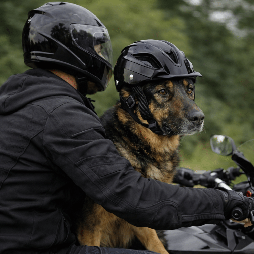 Motorcycle Gear For Dogs - หมวกสัตว์เลี้ยง หมวกกันน็อคสุนัขแบบปรับได้ สีพื้น หมวกกันน็อคสำหรับสัตว์เลี้ยงแบบพลาสติก หมวกกันน็อคสำหรับสุนัขแบบสวมใส่สบาย ปลอดภัย