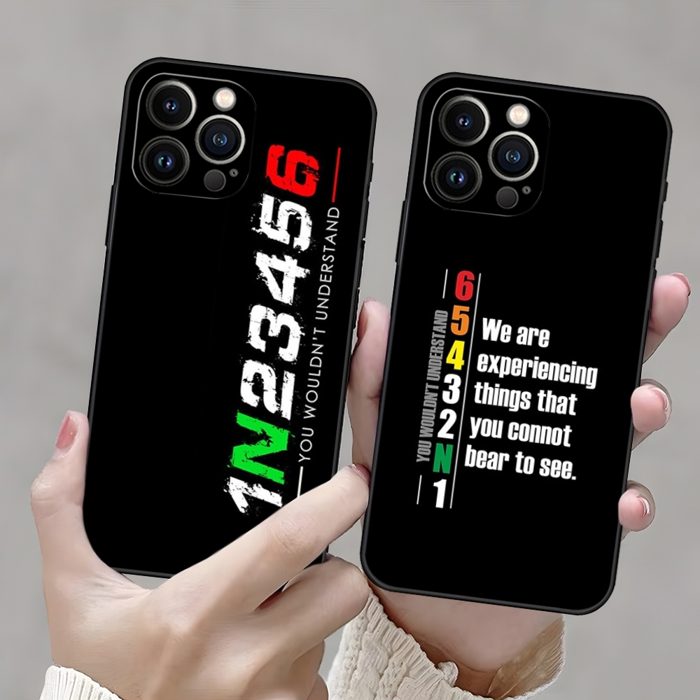 Motorcycle Gear Quotes - เคสโทรศัพท์มือถือลายมอเตอร์ไซค์ 1N23456 สำหรับ iPhone 13 15