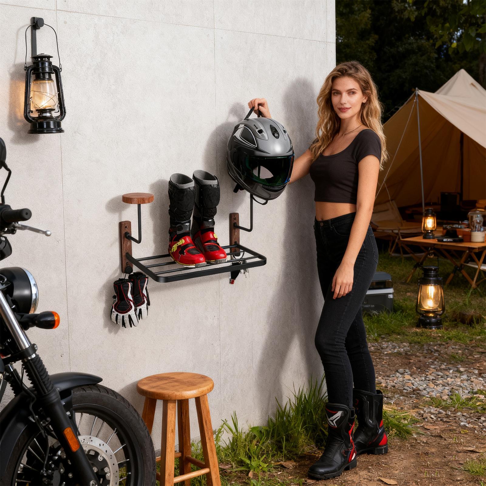 ที่แขวนหมวกกันน็อคมอเตอร์ไซค์แ - Motorcycle Gear Garage Storage บทวิจารณ์และราคา
