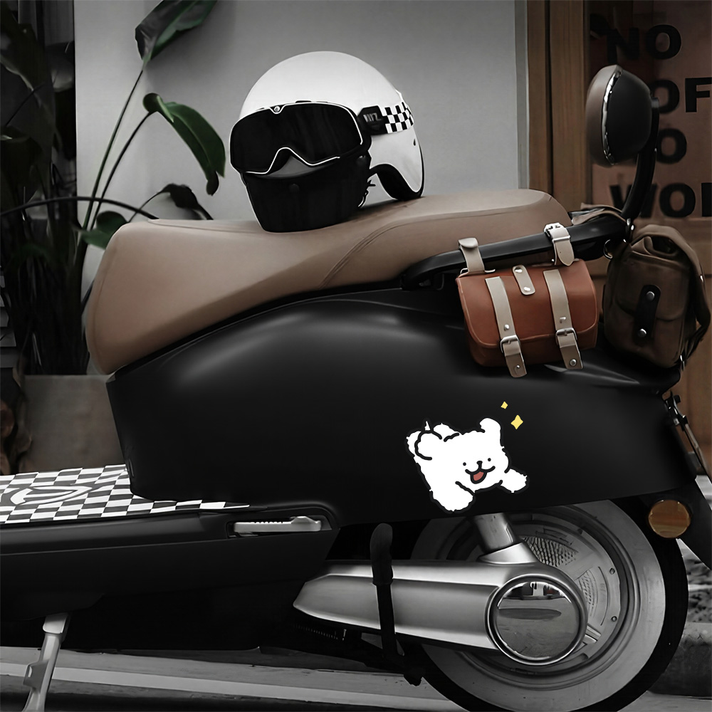 สติ๊กเกอร์ติดรถยนต์ลายสุนัขมอล - Motorcycle Gear For Dogs บทวิจารณ์และราคา