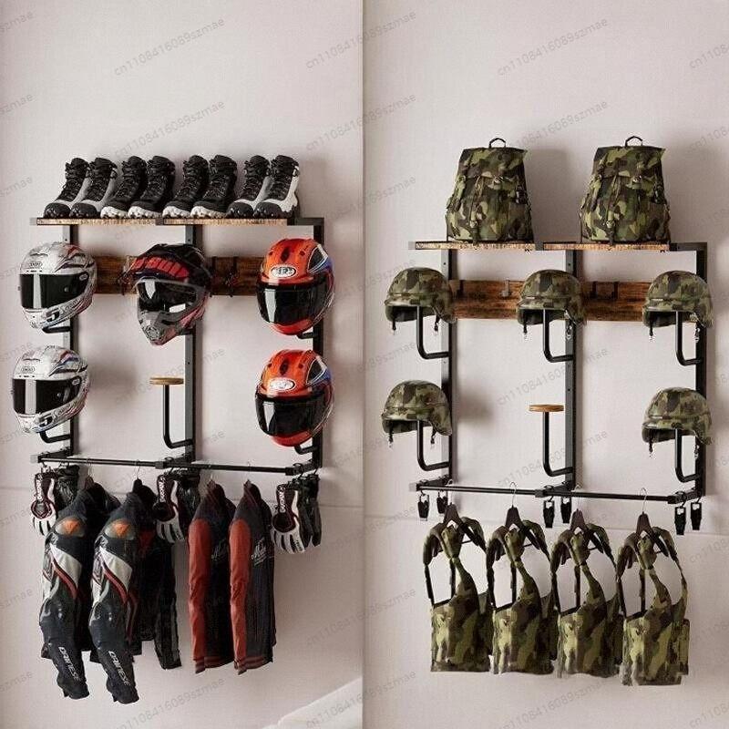 ที่แขวนหมวกแบบติดผนัง, ที่เก็บ - Motorcycle Gear Garage Storage บทวิจารณ์และราคา