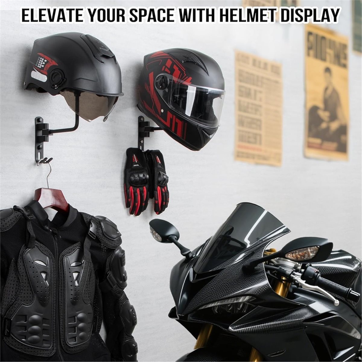 ที่แขวนหมวกกันน็อคติดผนัง รุ่น - Motorcycle Gear Hanger บทวิจารณ์และราคา