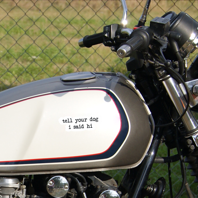 สติกเกอร์ข้อความสุดสร้างสรรค์บ - Motorcycle Gear For Dogs บทวิจารณ์และราคา