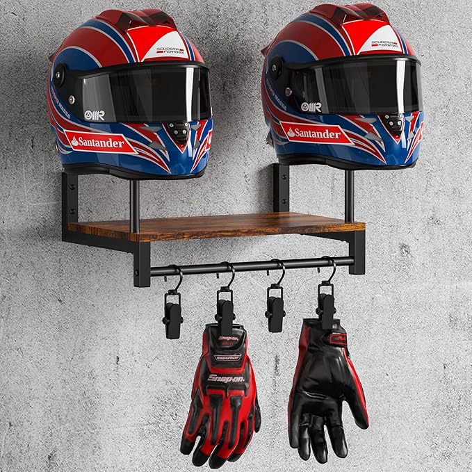ที่แขวนหมวกกันน็อคติดผนัง ชั้น - Motorcycle Gear Garage Storage บทวิจารณ์และราคา