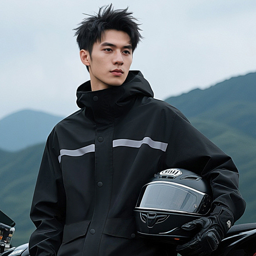 ชุดกันฝนแบบแยกชิ้นพร้อมแถบสะท้ - Motorcycle Gear Cycle บทวิจารณ์และราคา