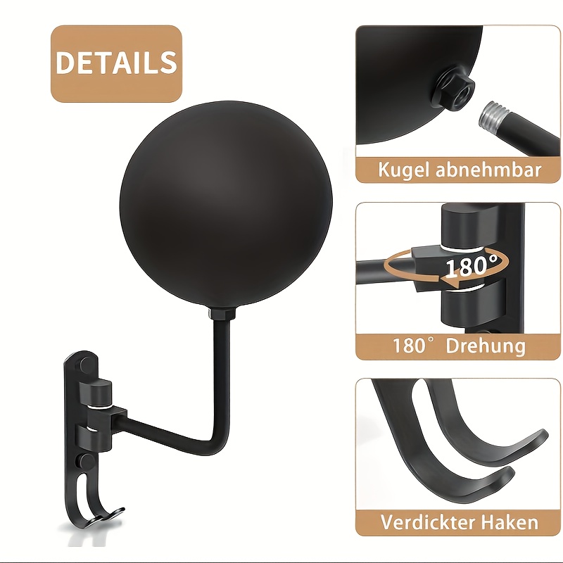 180 °   ที่แขวนหมวกกันน็อคมอเต - Motorcycle Gear Garage Storage บทวิจารณ์และราคา